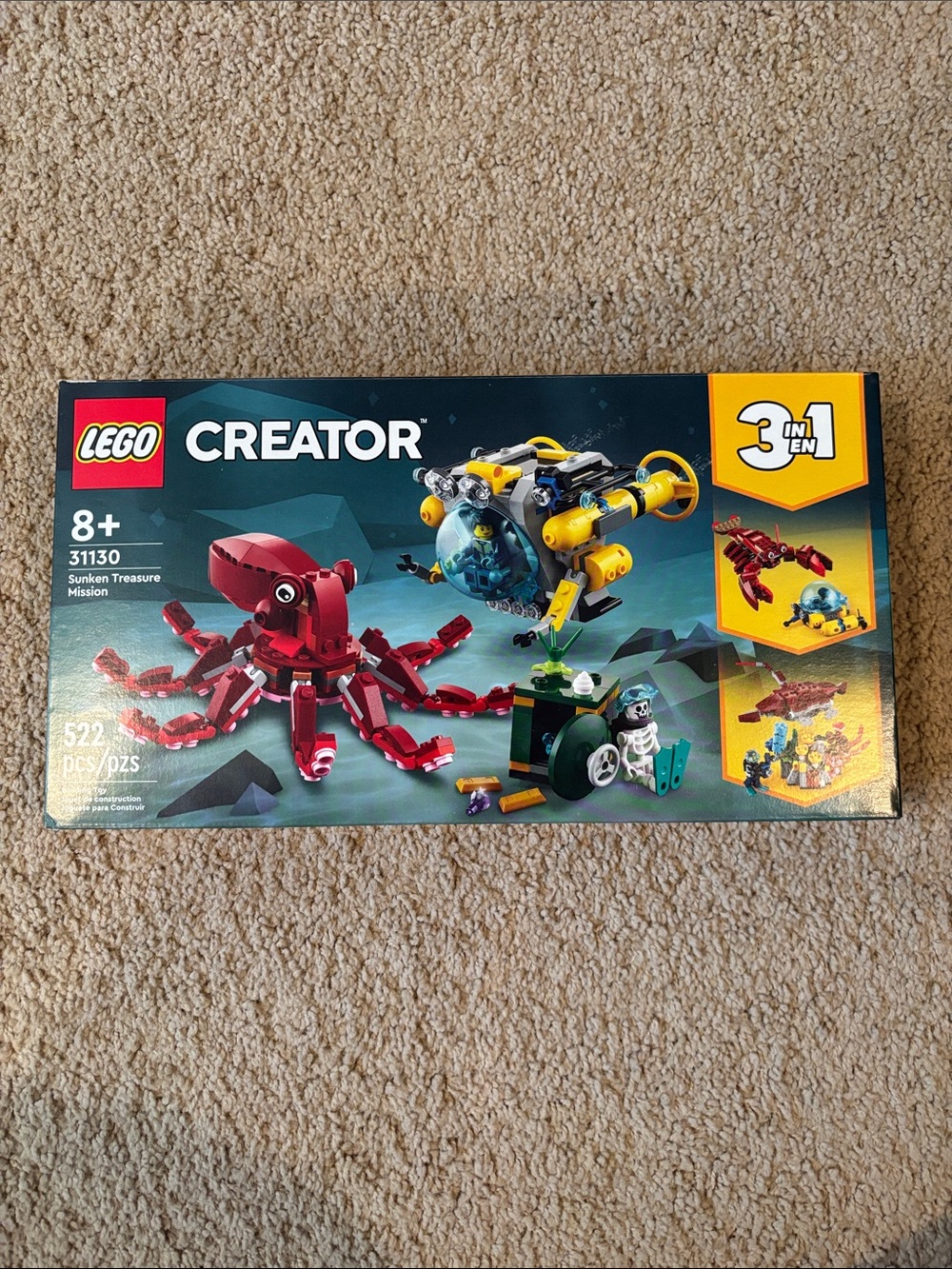 Lego Creator Sunken Treasure Mission Building Set — Red & Yellow